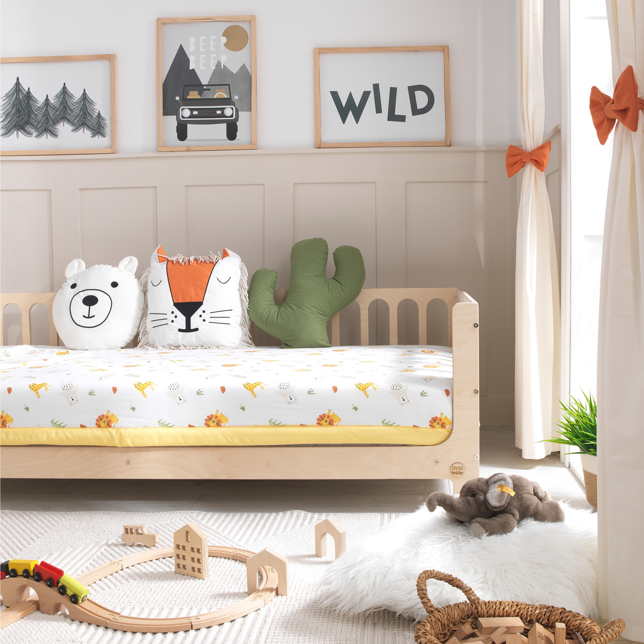 Orange Montessori Bedding Canopy and Sleep Set - Montoddler