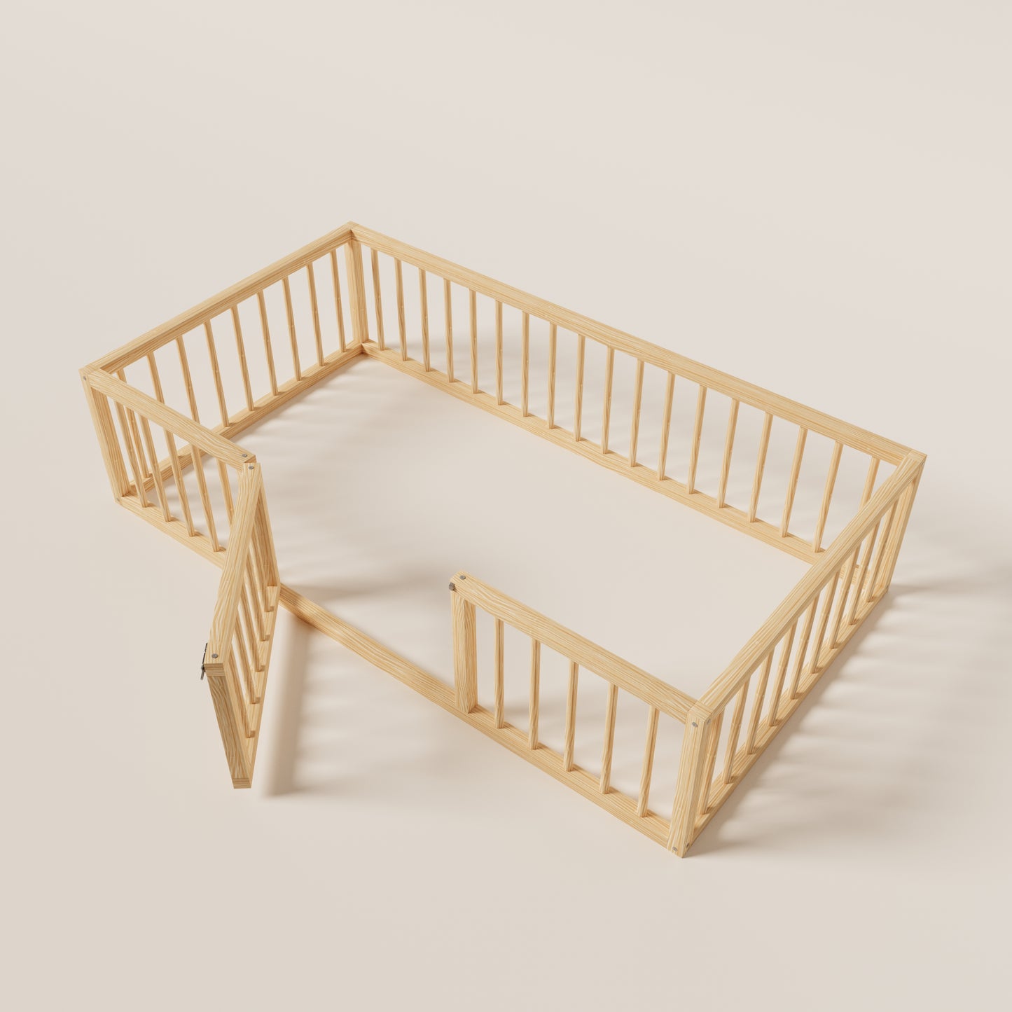 Toddler Floor Bed with Center Door