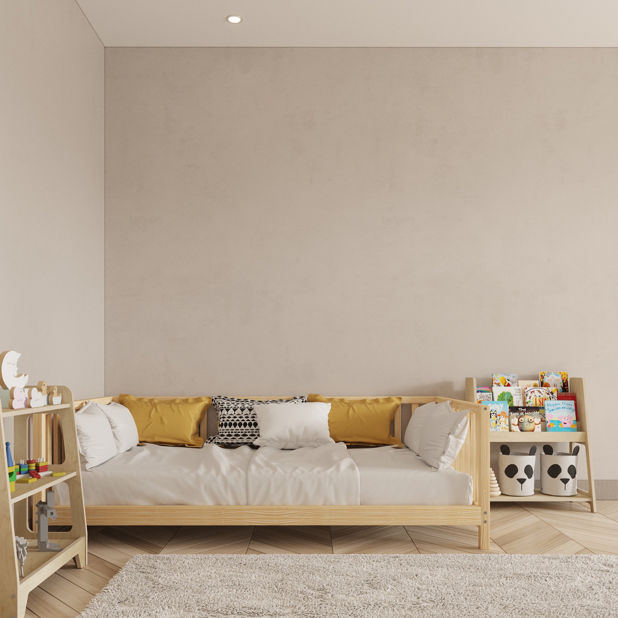 Open Access Montessori Bed with Legs - Montoddler