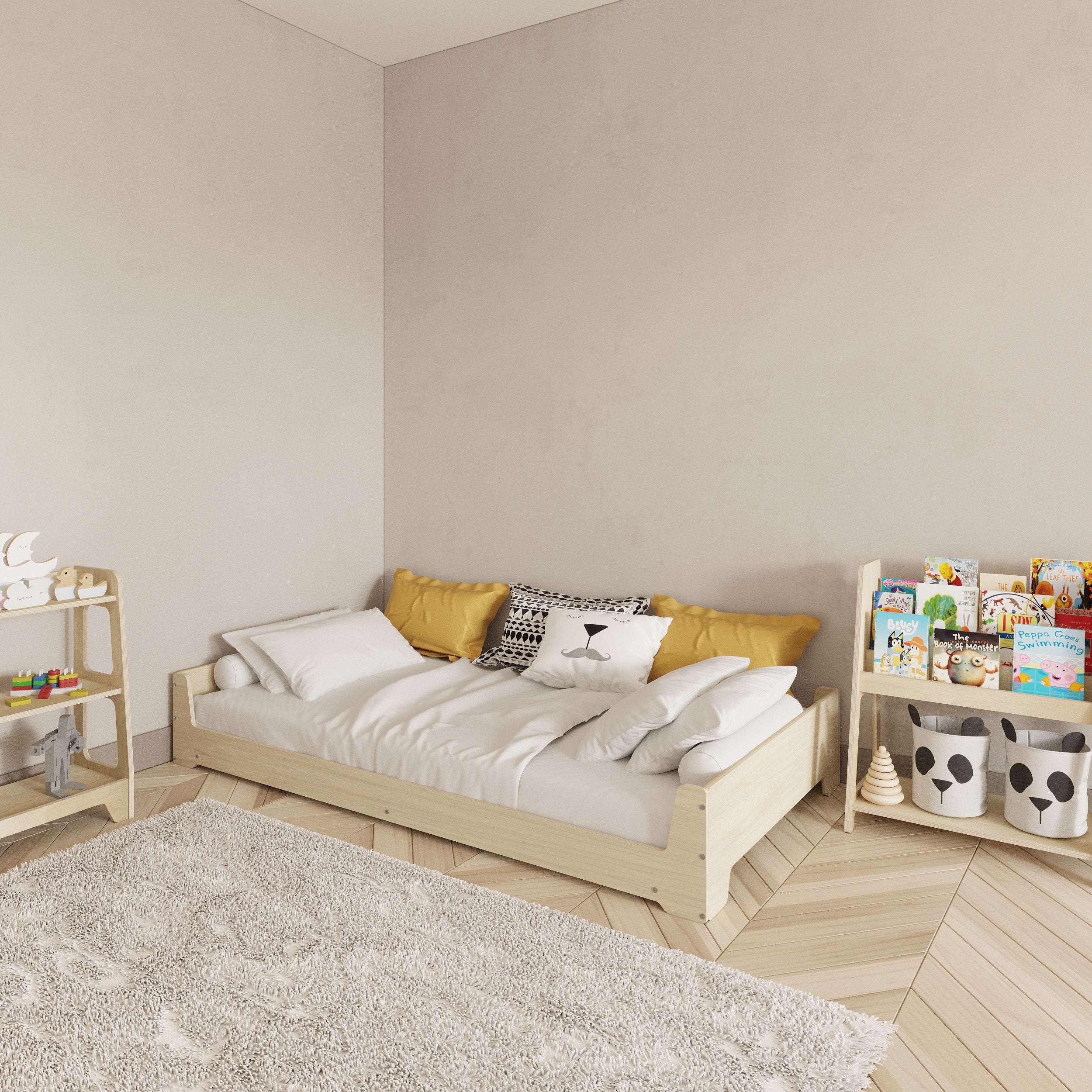 Toddler Birch Floor Bed - Montoddler