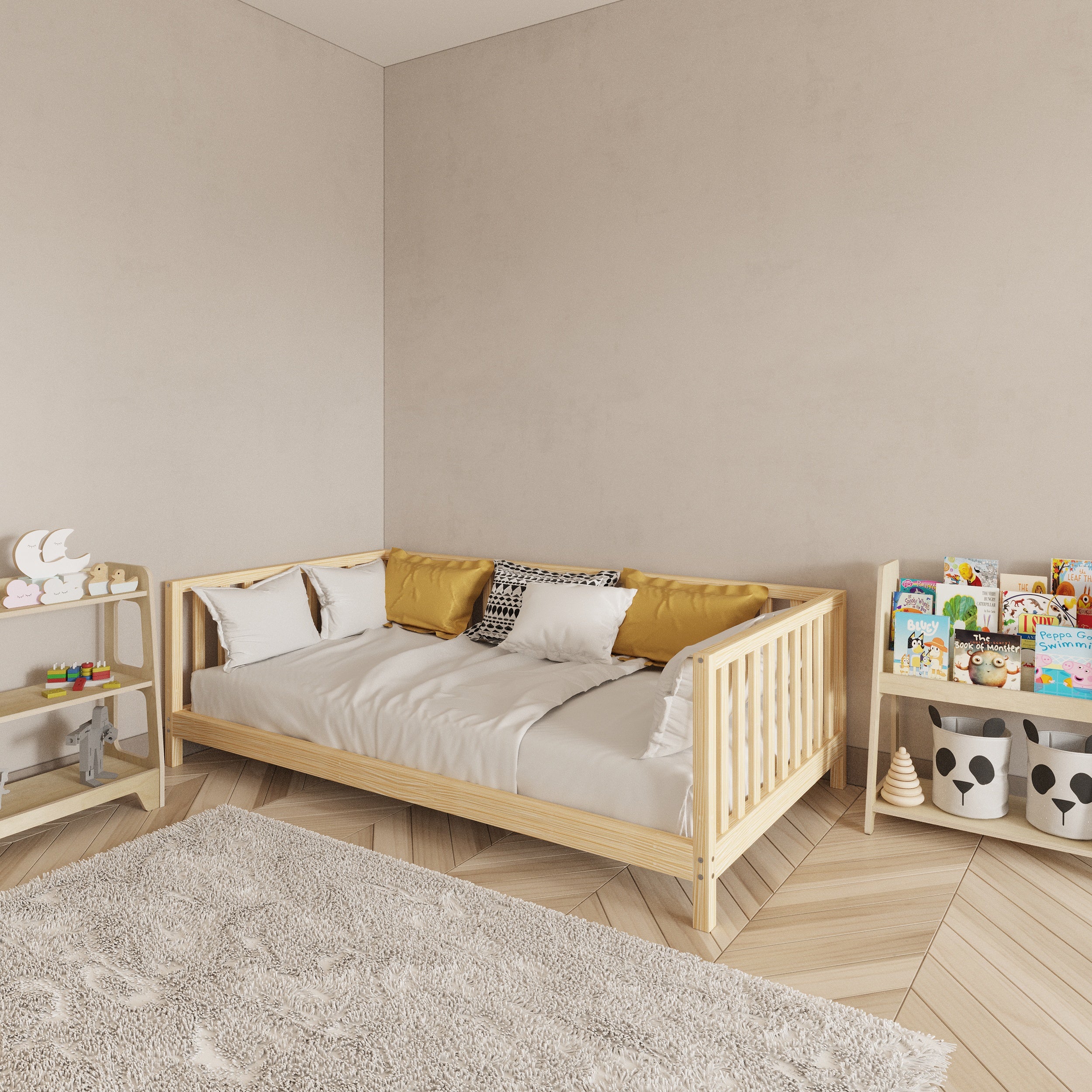 Open Access Montessori Bed with Legs - Montoddler