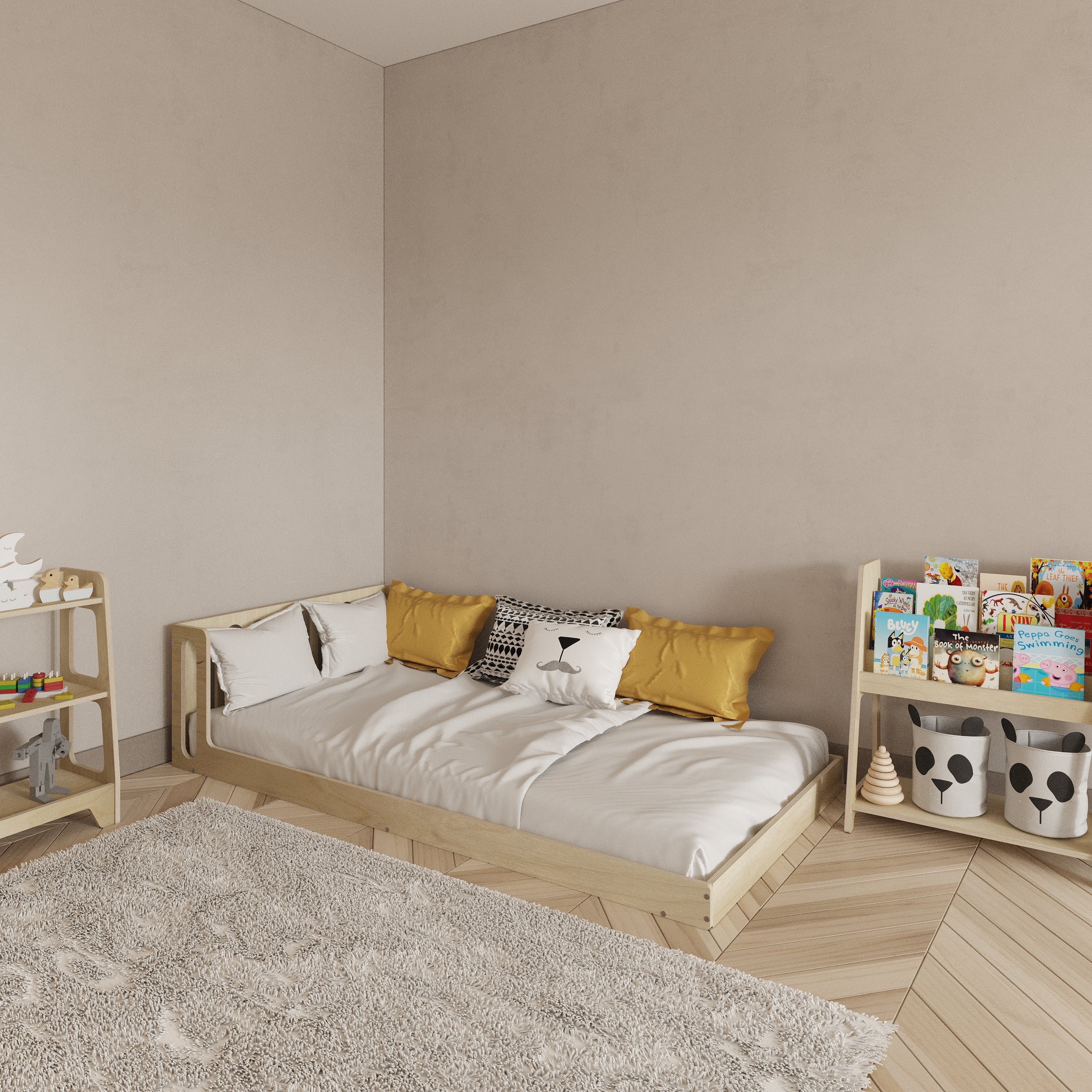 Montessori Birch Floor Bed - Montoddler