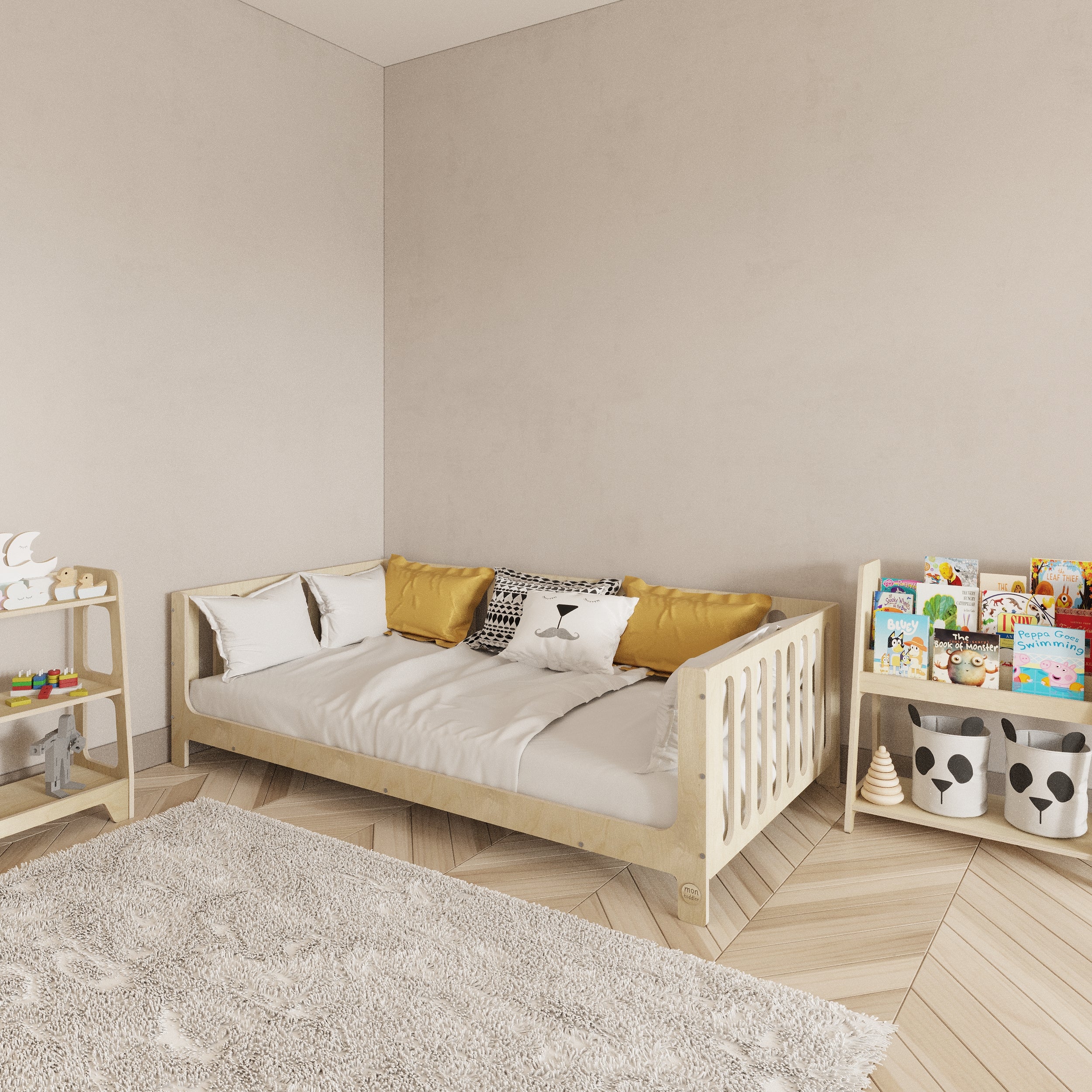 Birch Montessori Bed with Legs - Montoddler