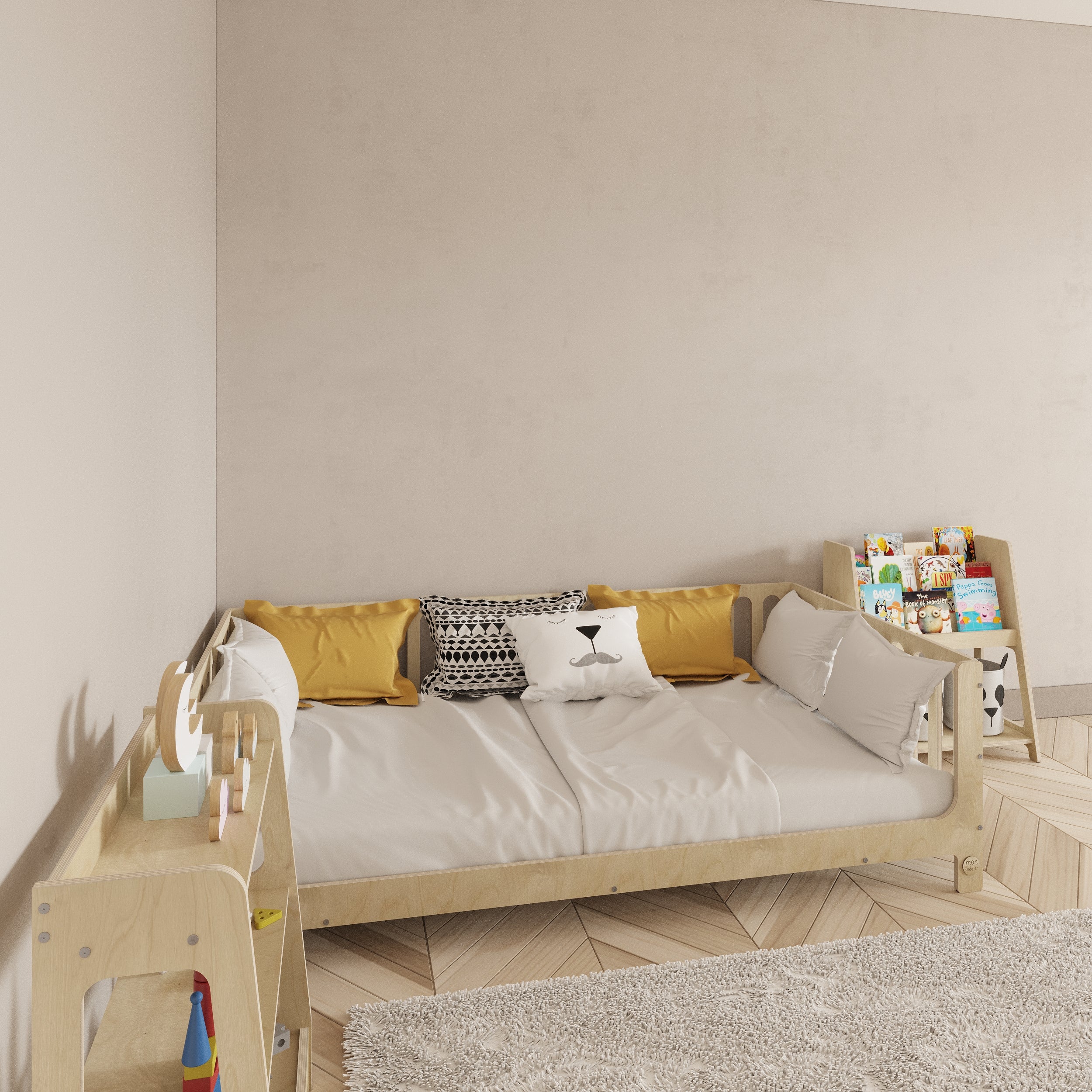 Birch Montessori Bed with Legs - Montoddler