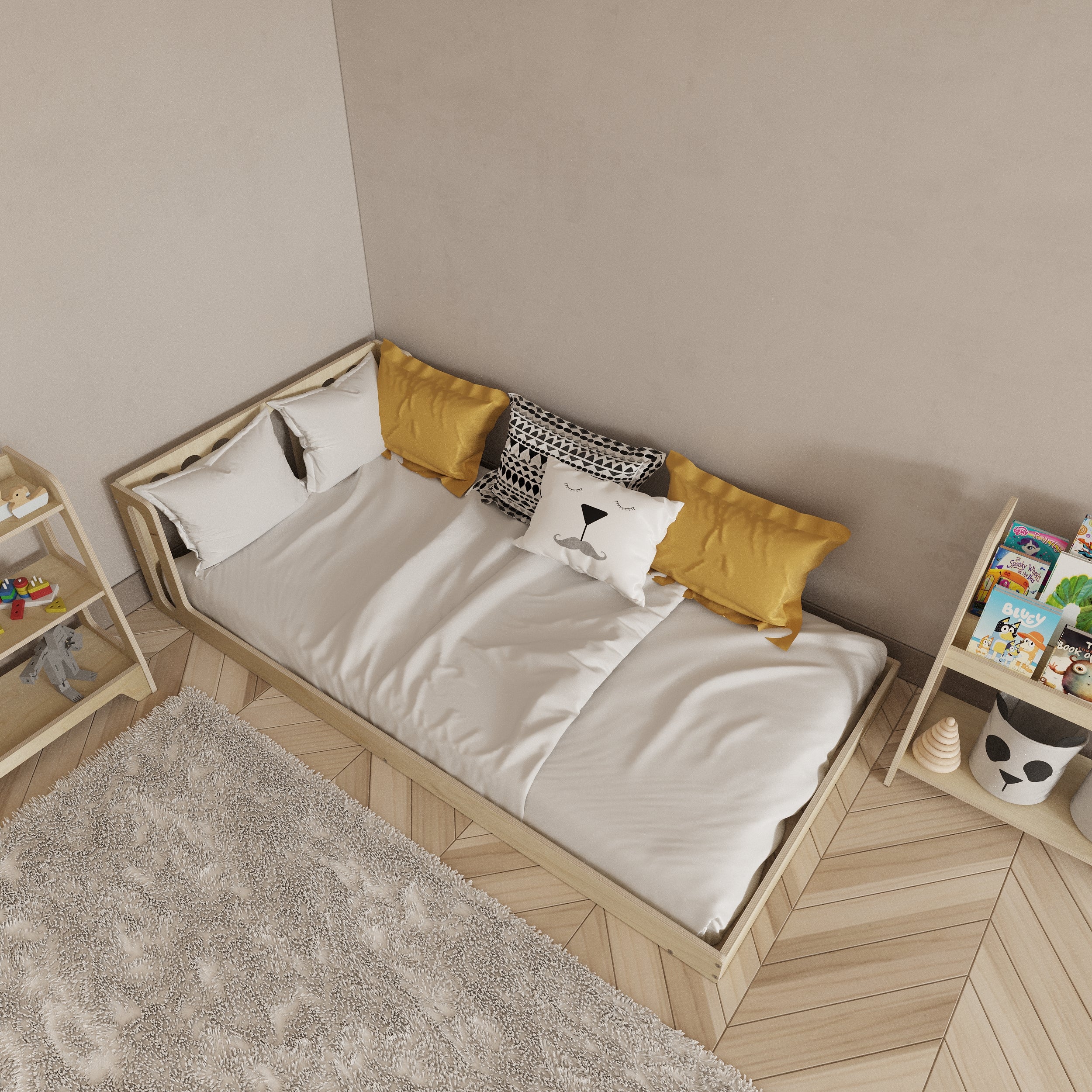 Montessori Birch Floor Bed - Montoddler