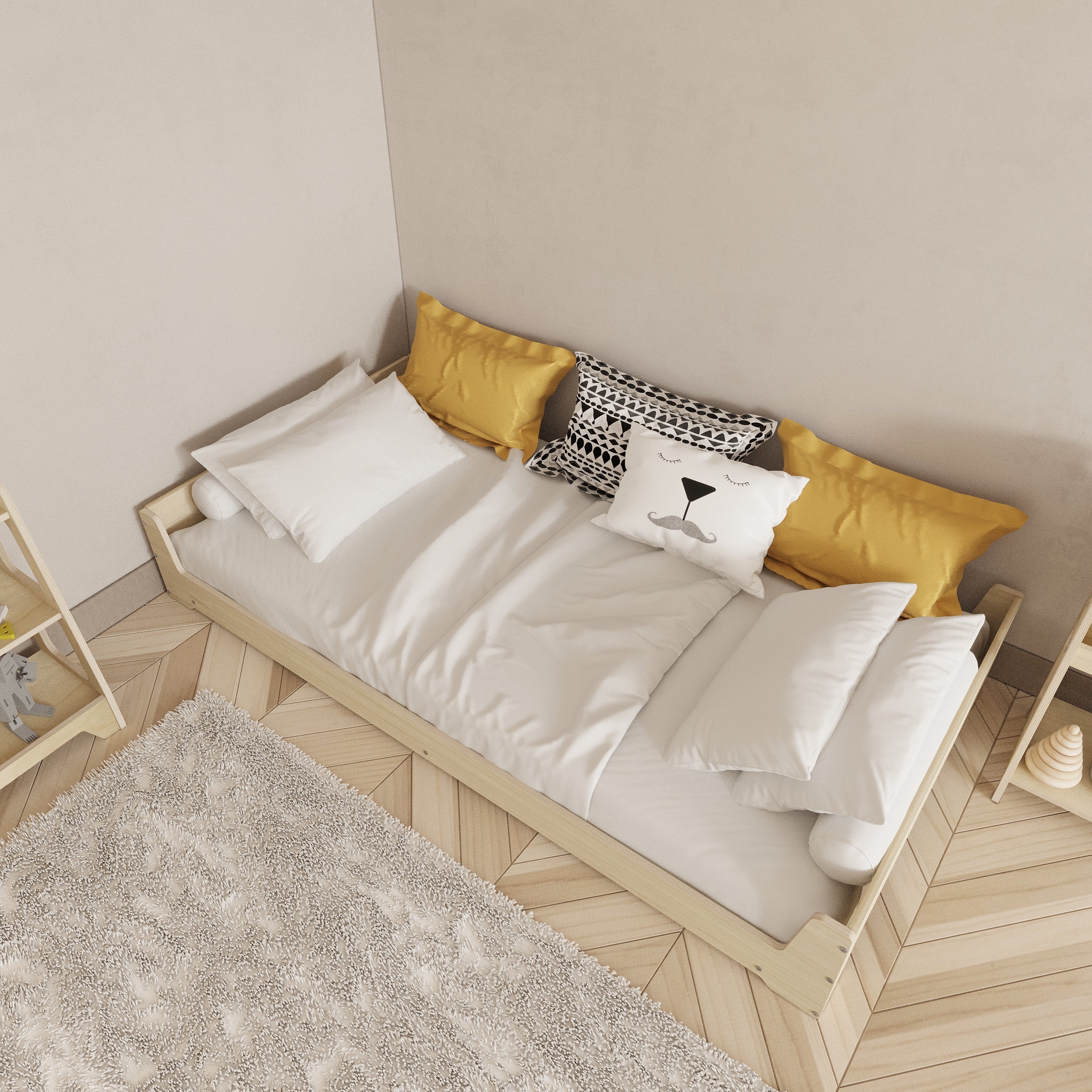Toddler Birch Floor Bed - Montoddler