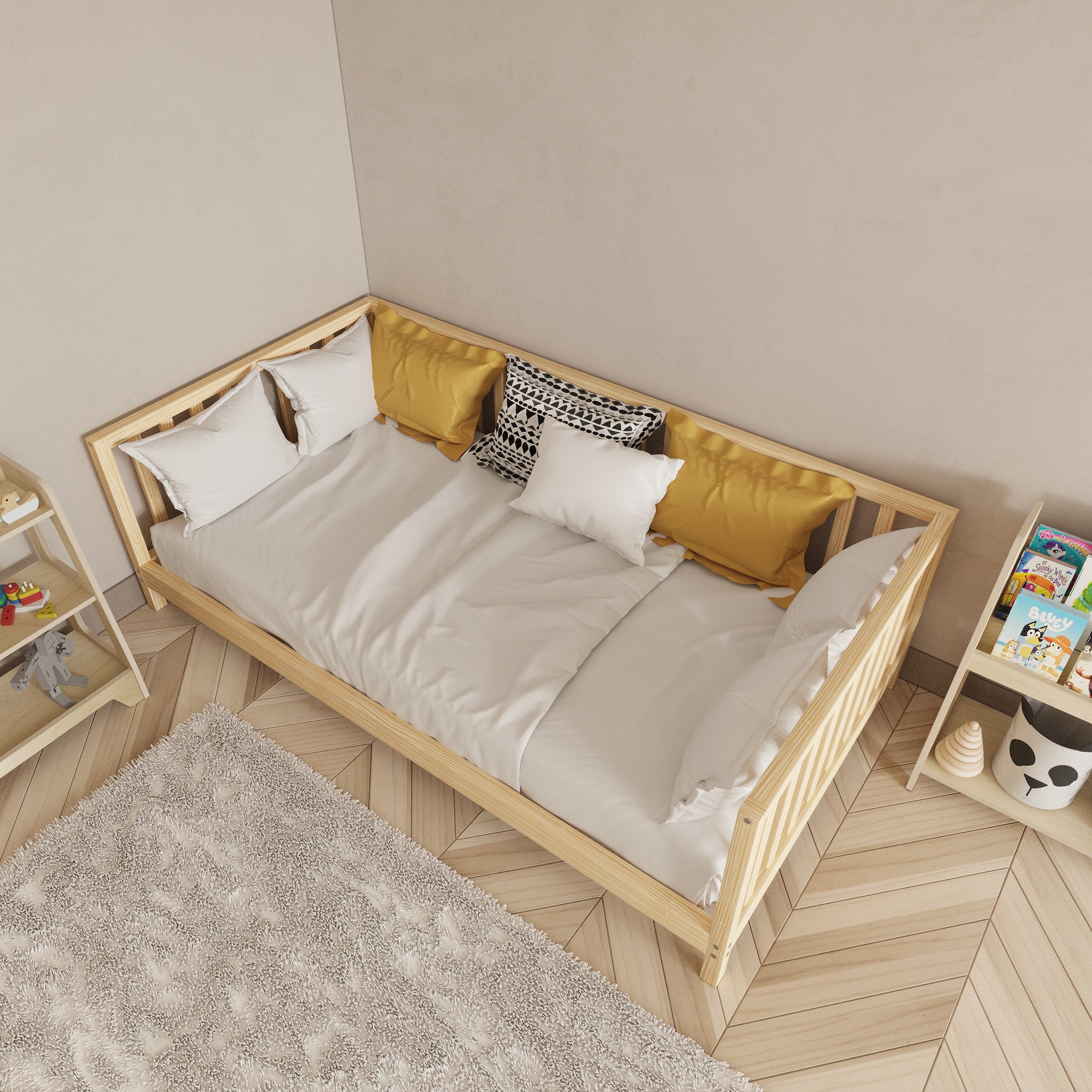 Open Access Montessori Bed with Legs - Montoddler