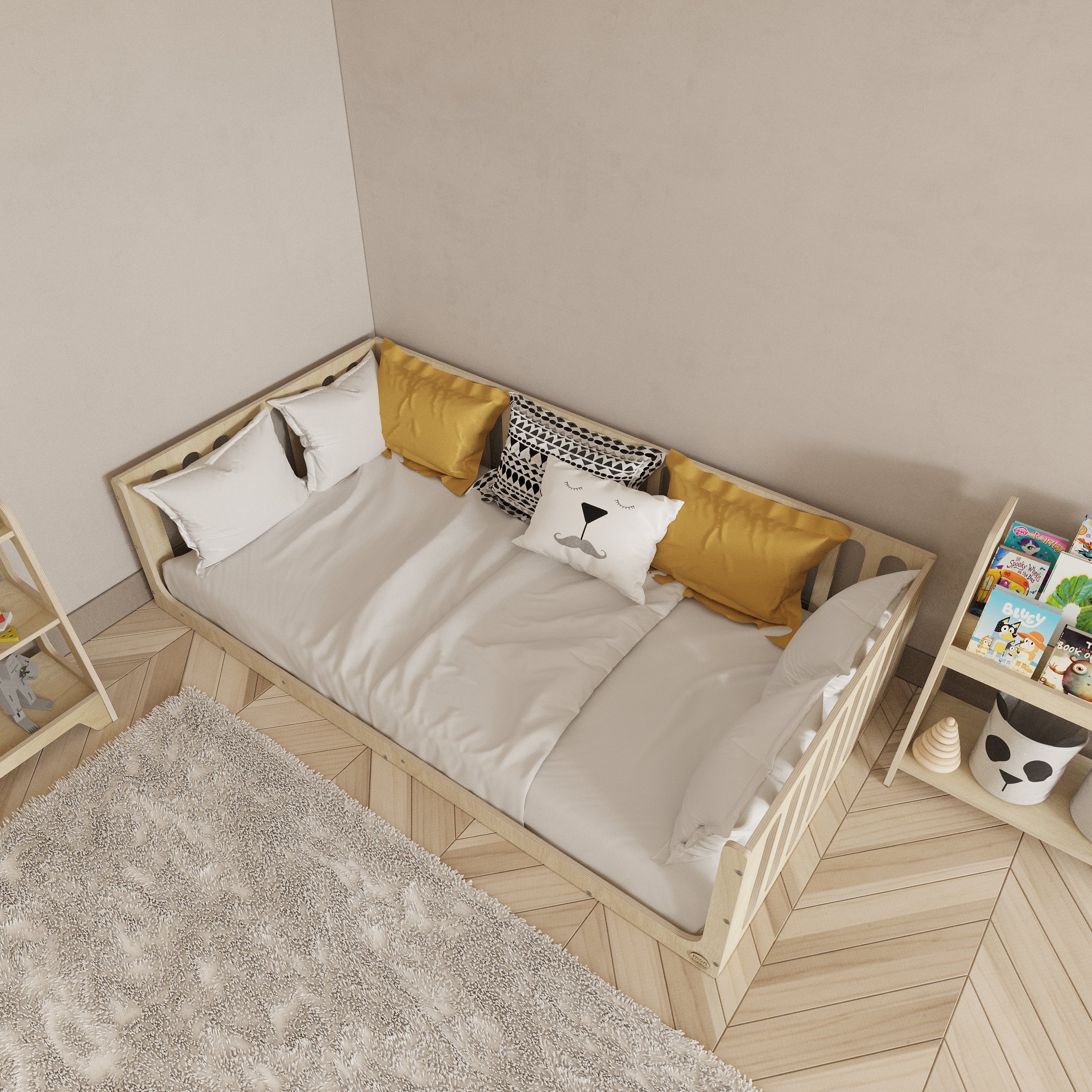 Toddler Bed with Rails - Montoddler