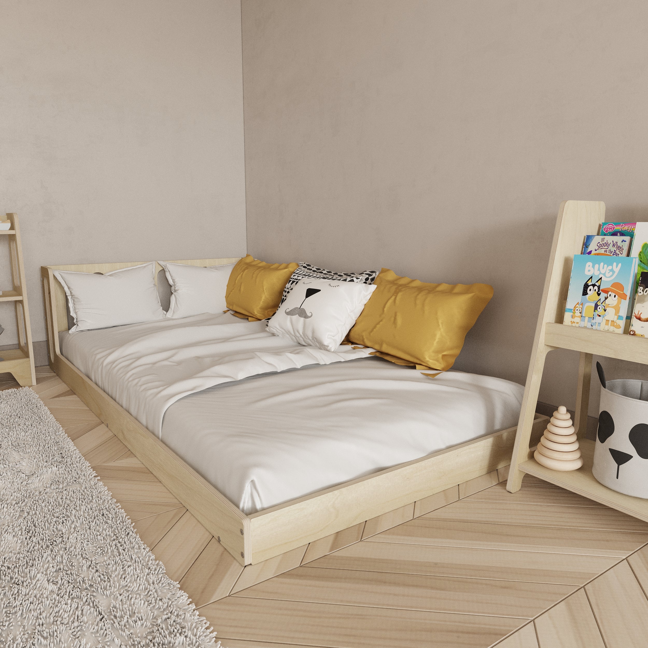 Montessori Birch Floor Bed - Montoddler