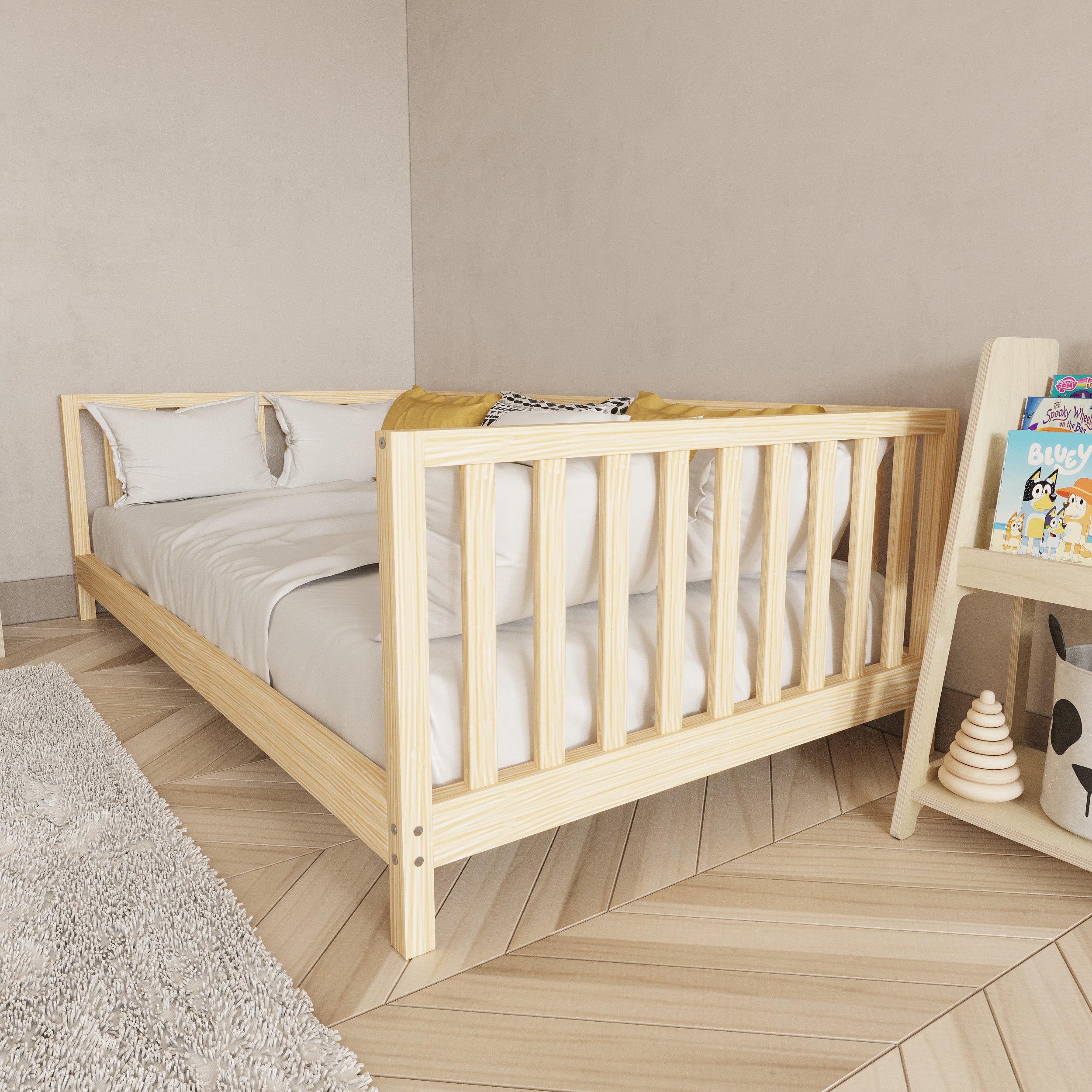 Open Access Montessori Bed with Legs - Montoddler