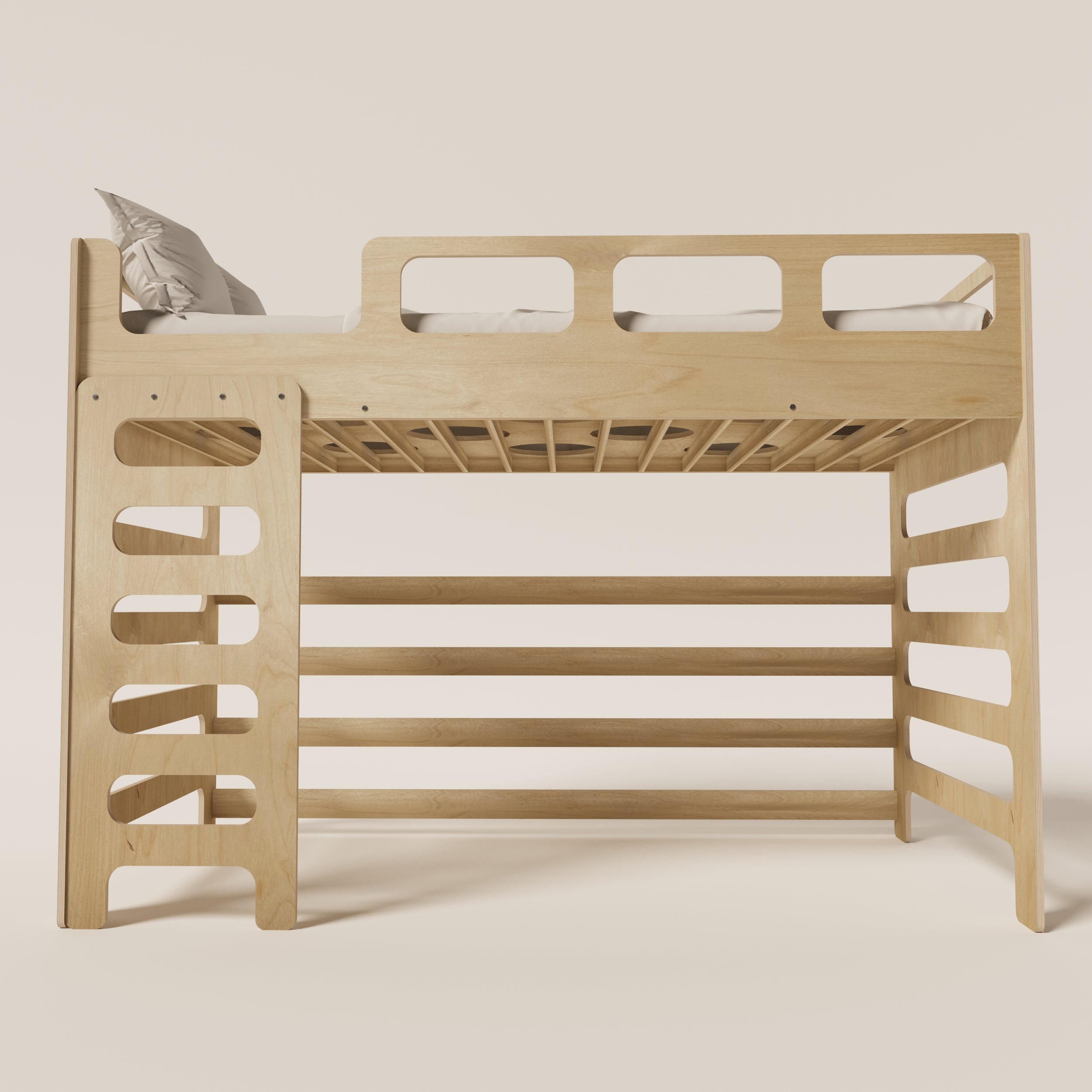 Loft Bed for Kids with Stairs - Montoddler