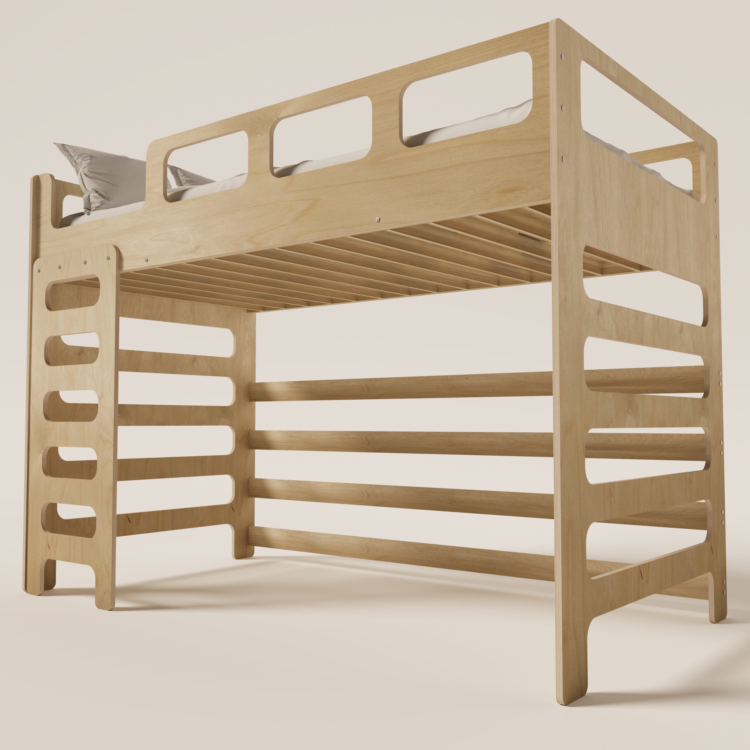Loft Bed for Kids with Stairs - Montoddler