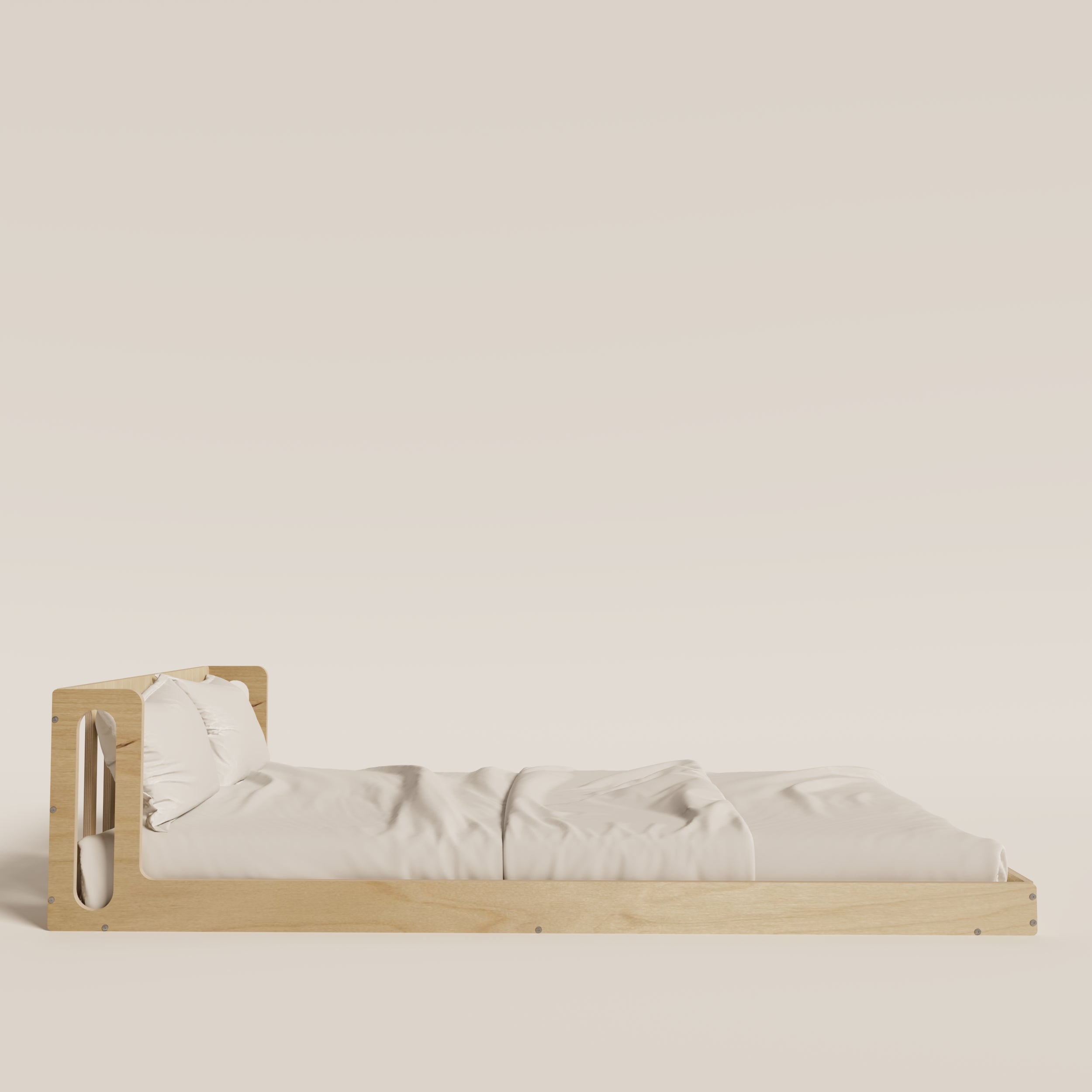 Montessori Birch Floor Bed - Montoddler