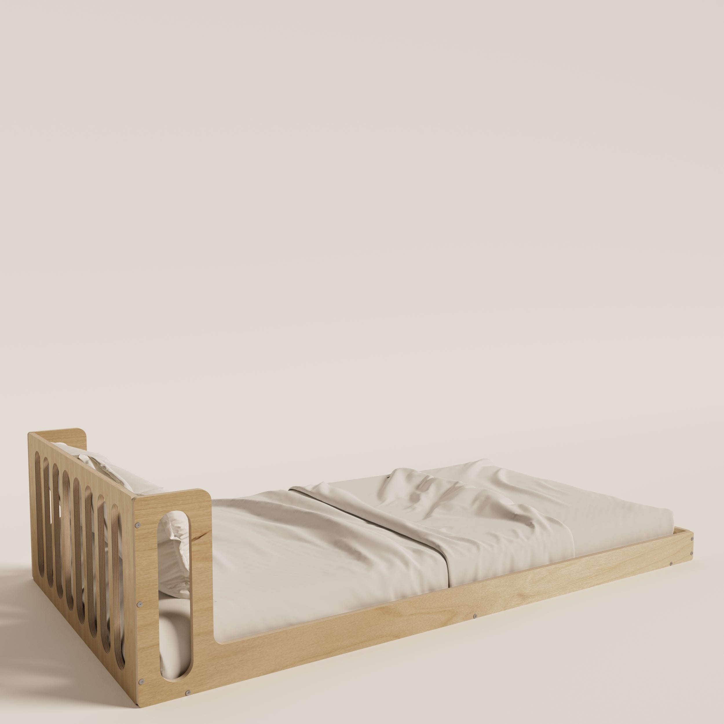 Montessori Birch Floor Bed - Montoddler