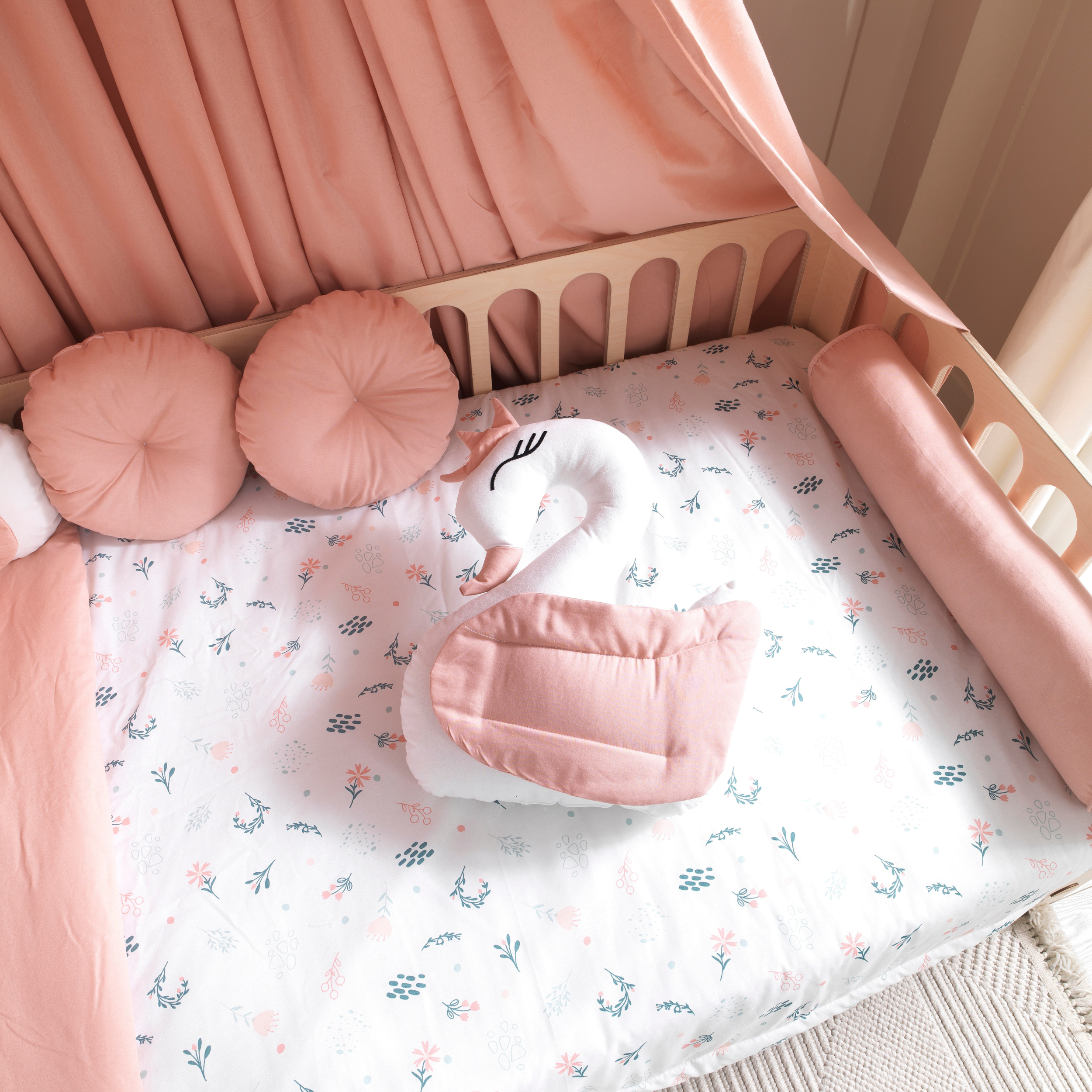 Pink Montessori Bedding Canopy and Sleep Set - Montoddler