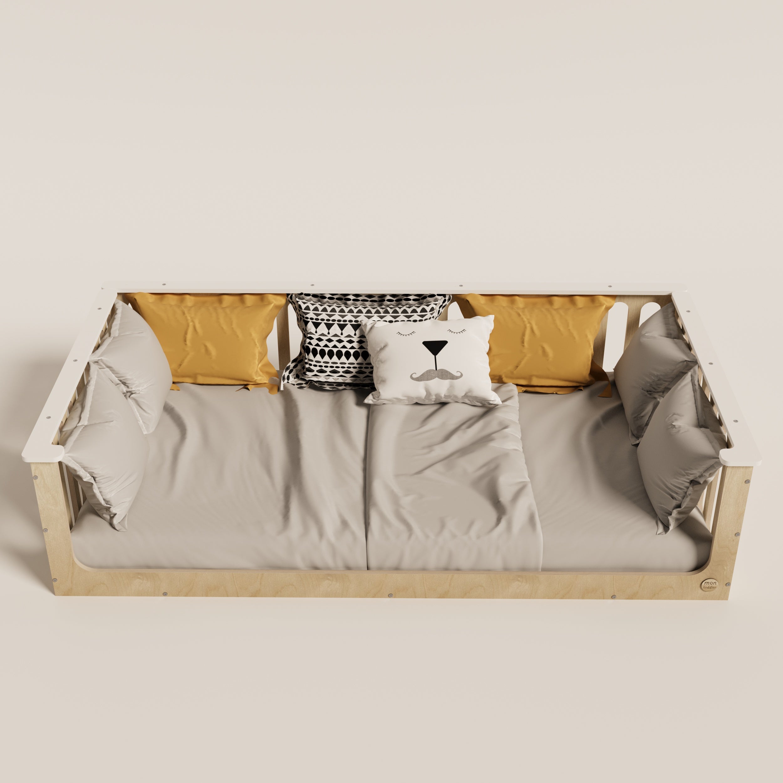 Floor Bed for Toddler With Top Edge