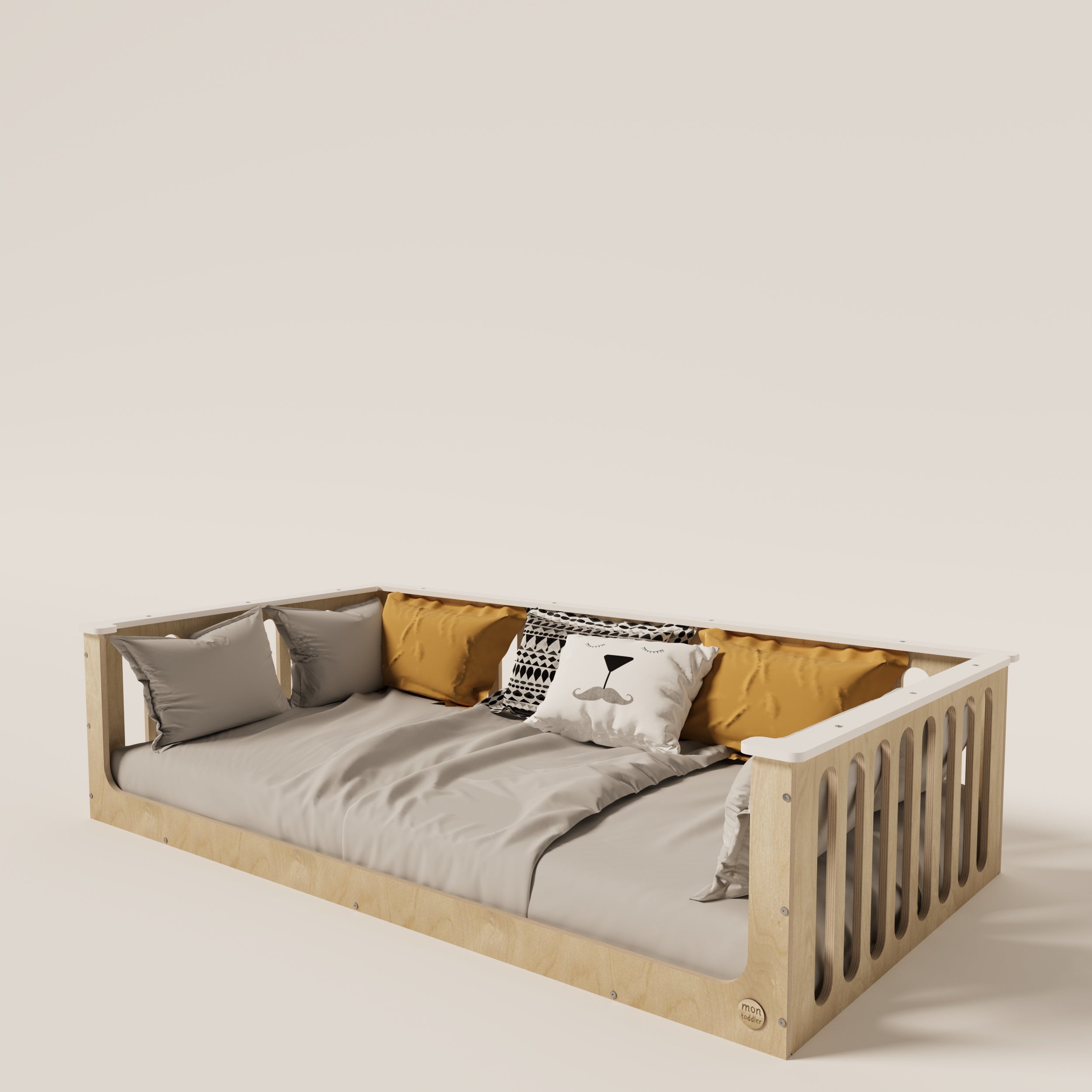 Floor Bed for Toddler With Top Edge