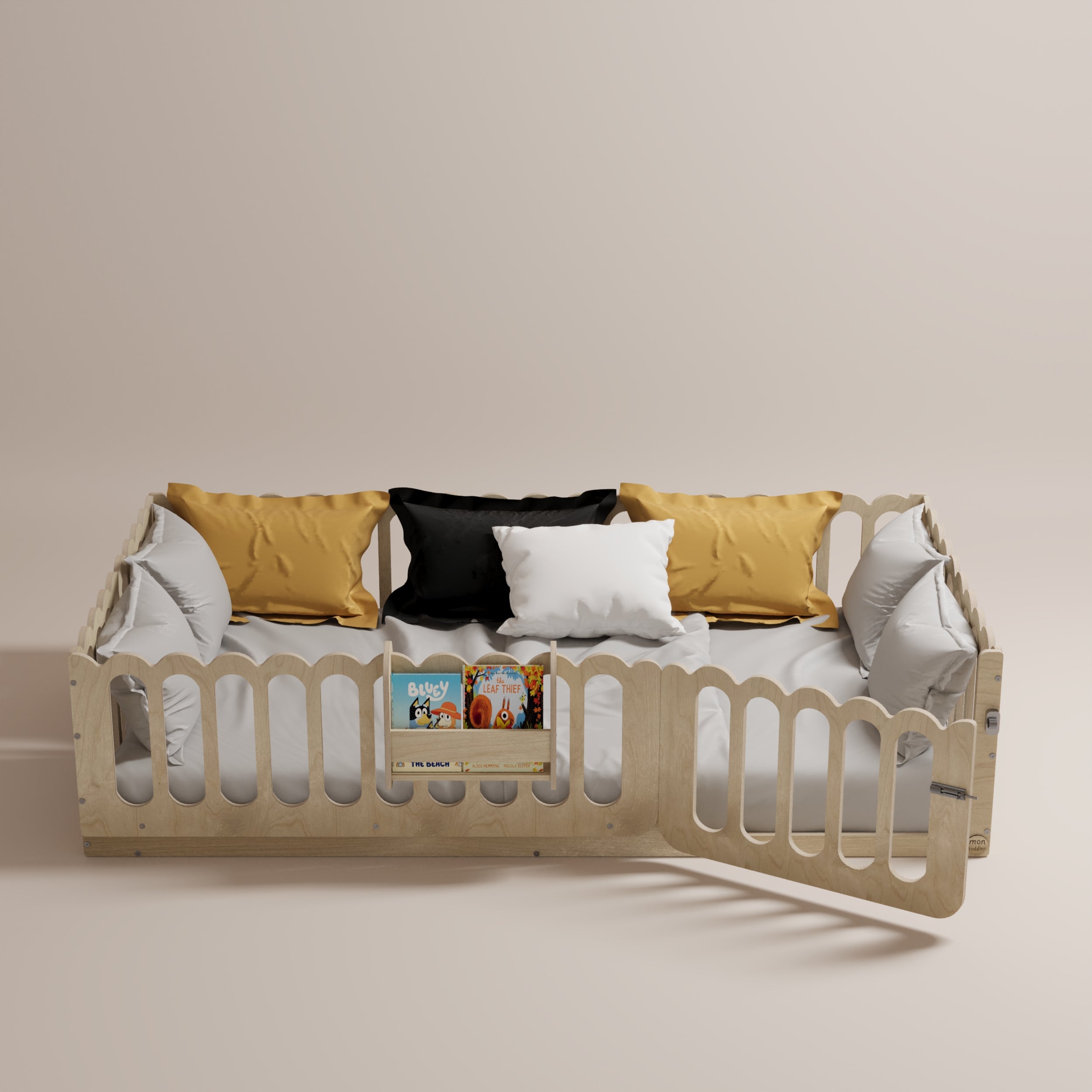 Montessori Floor Bed With Lockable Door - Wave