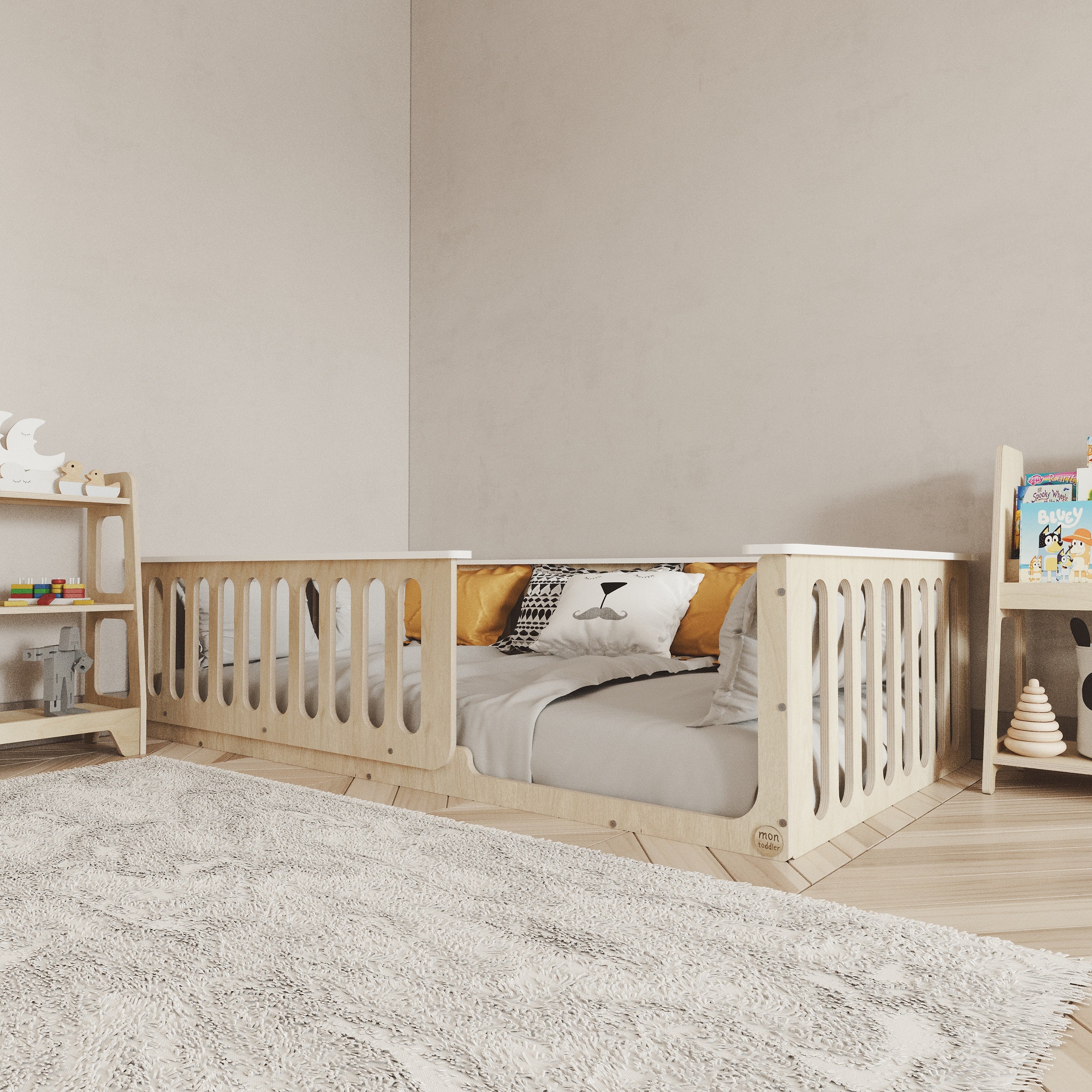 Montessori Floor Bed With Top Edge