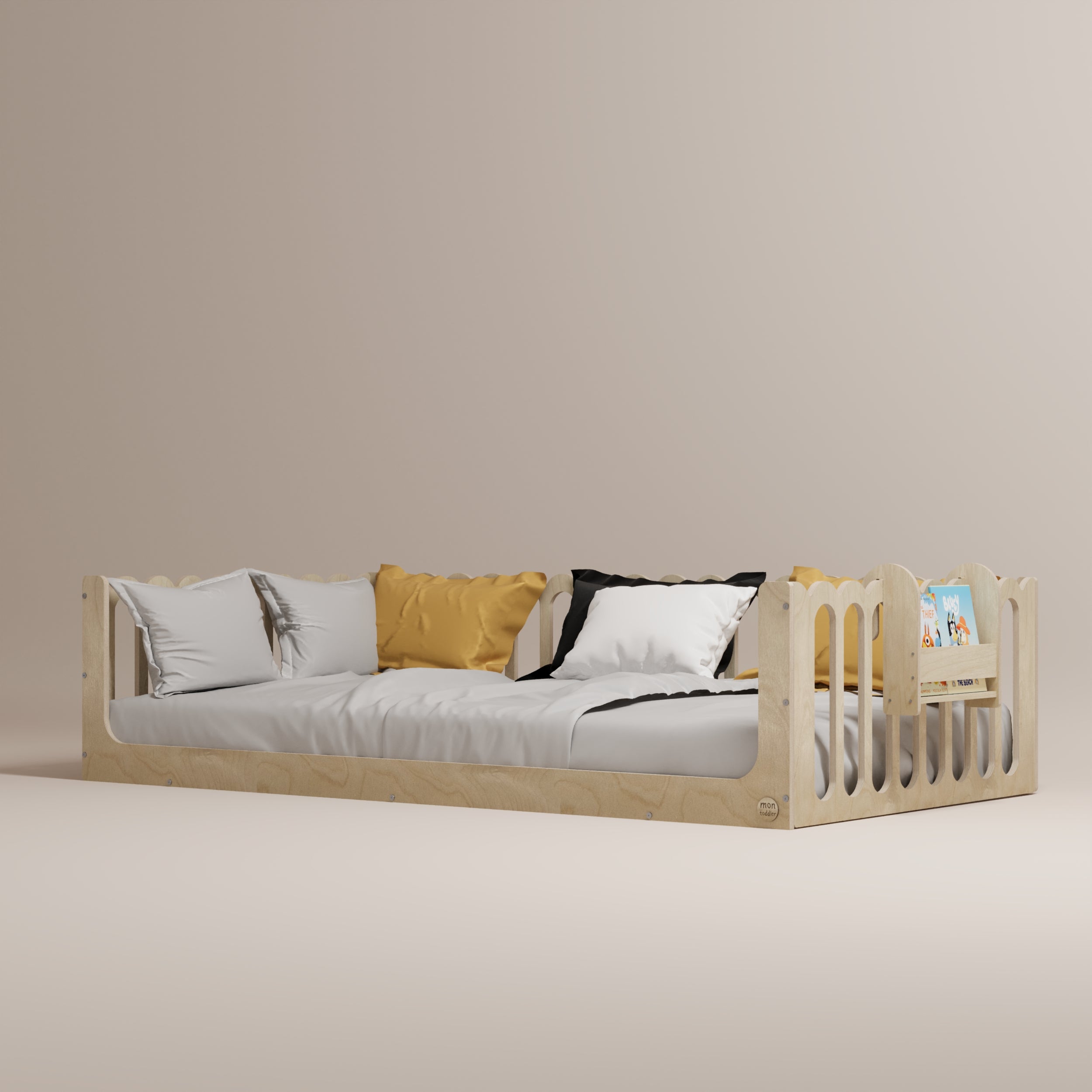 Toddler Bed with Rails - Wave