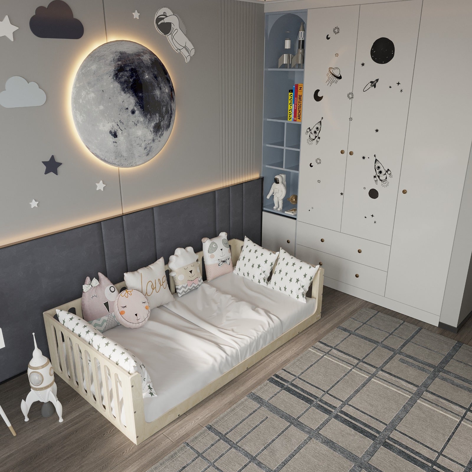 Toddler Bed with Rails - Montoddler
