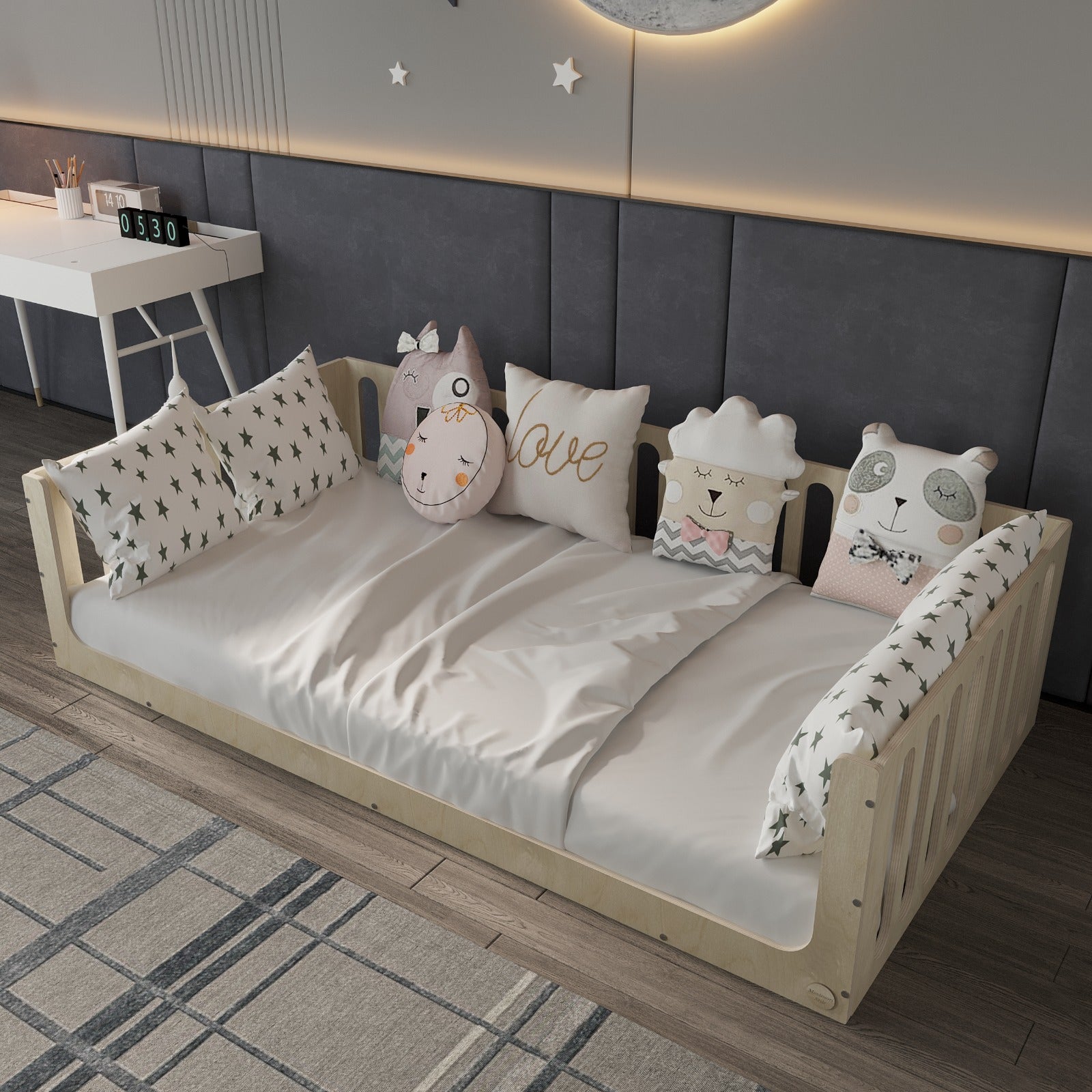 Toddler Bed with Rails - Montoddler