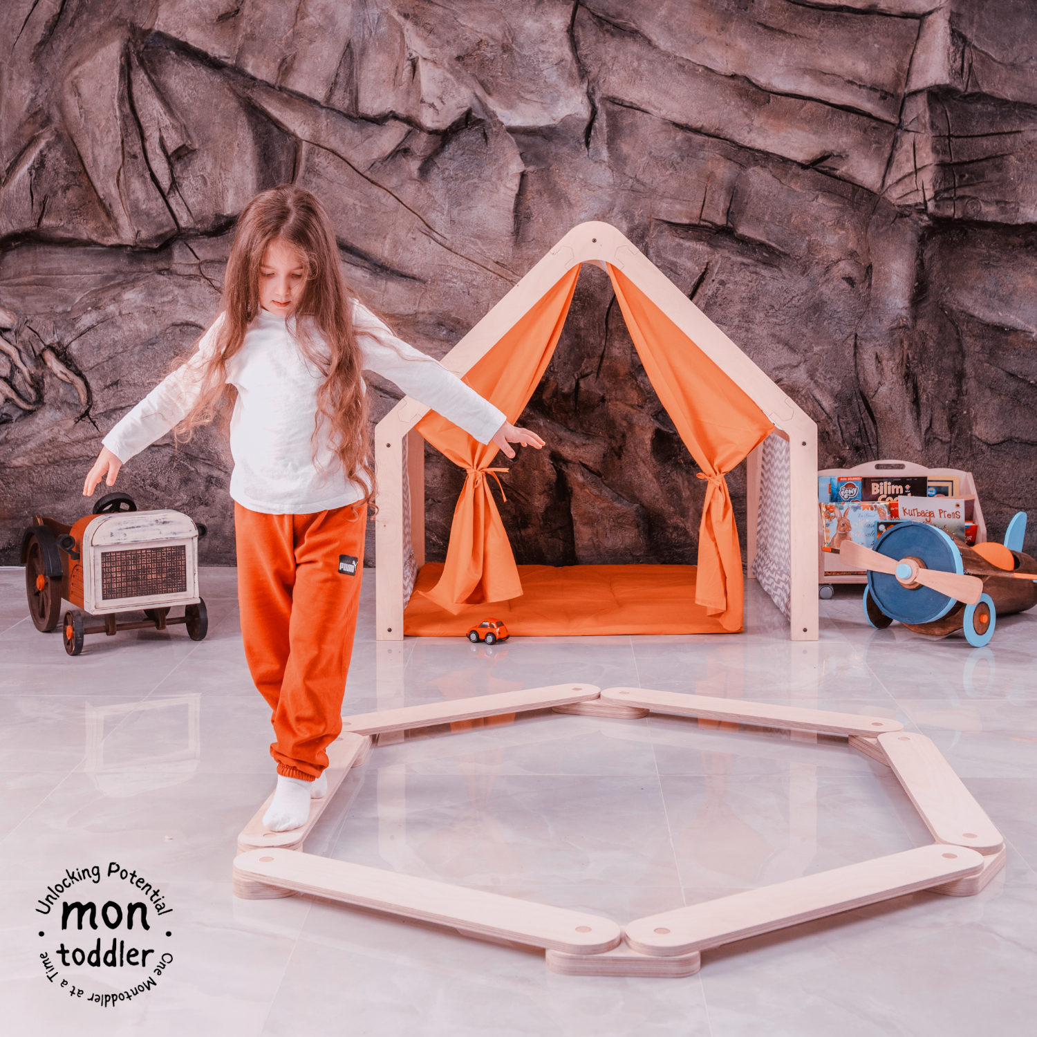 Wooden Balance Beam - Montoddler