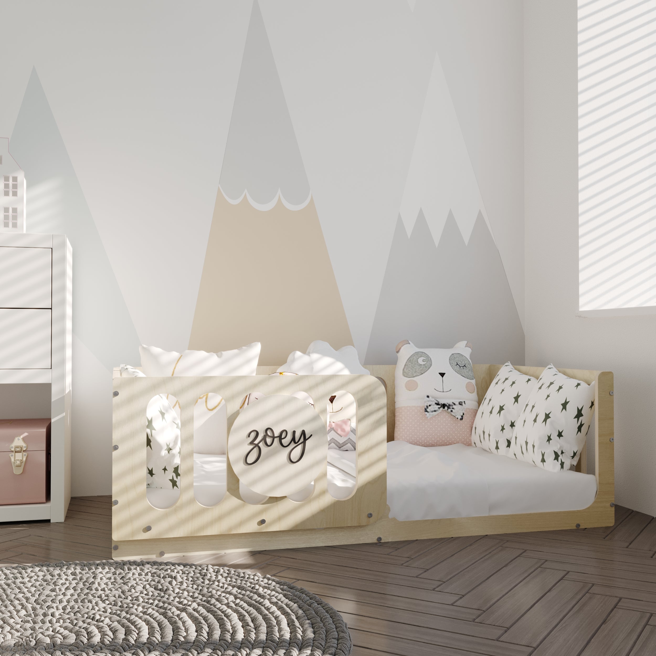 Montessori Floor Crib with Personalization - Montoddler