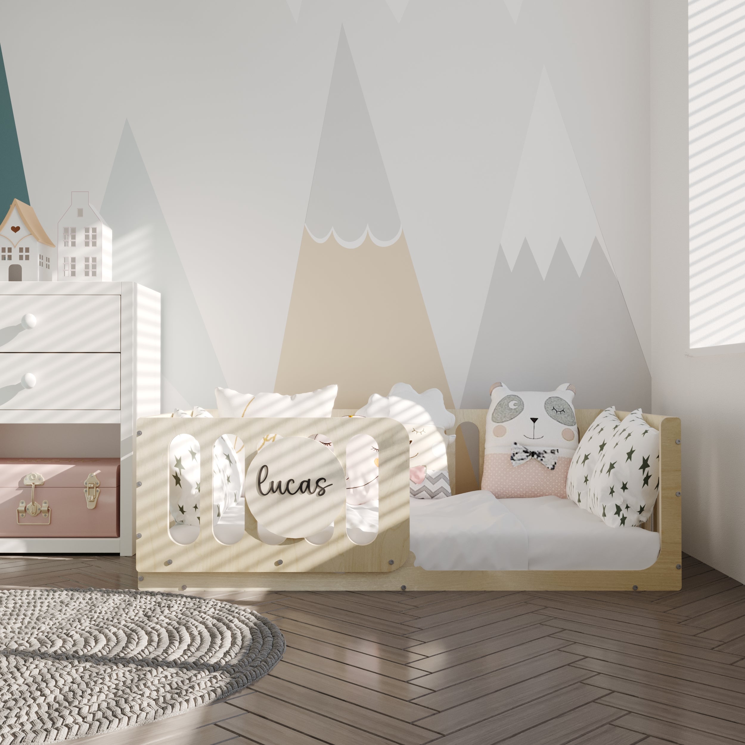 Montessori Floor Crib with Personalization - Montoddler