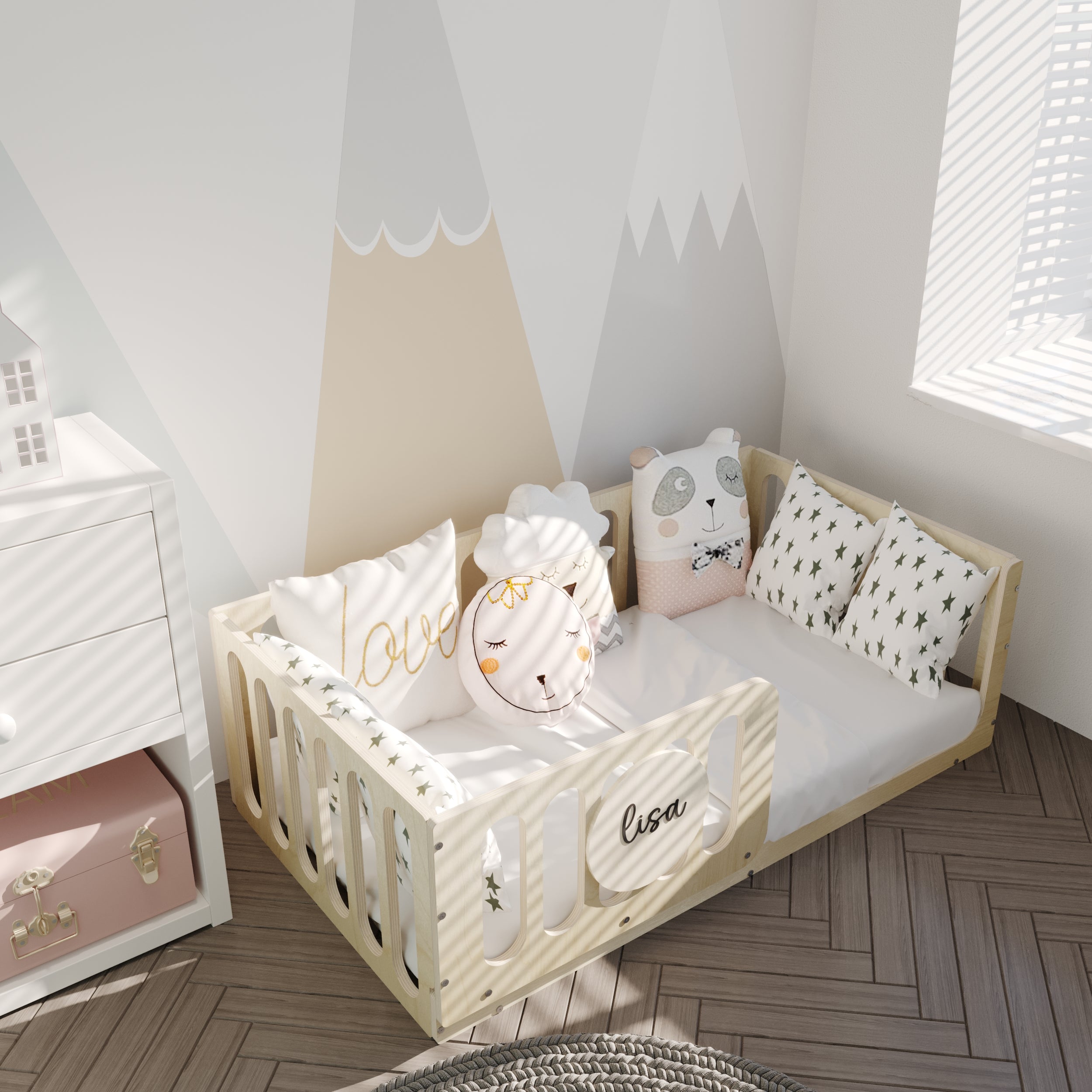 Montessori Floor Crib with Personalization - Montoddler