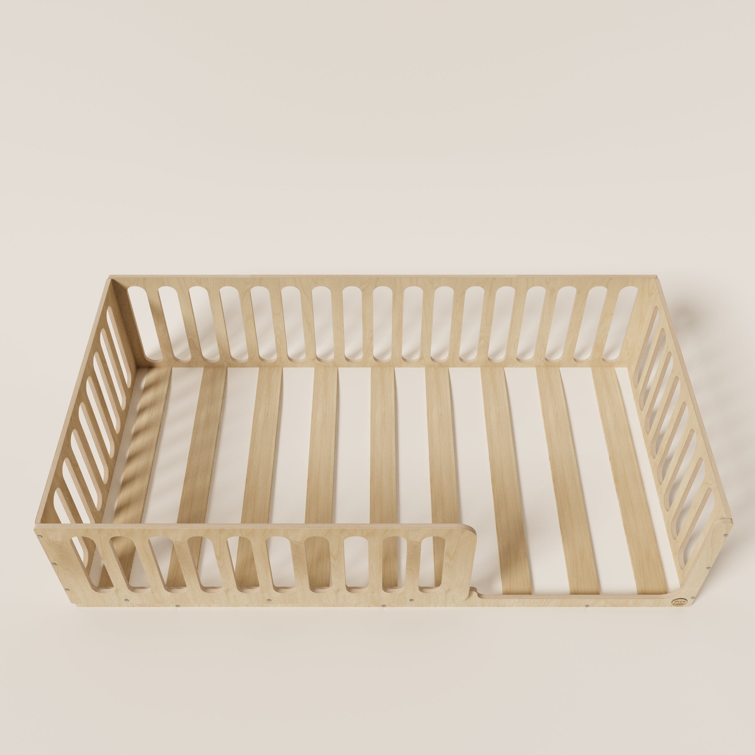 Montessori Floor Bed with Bookshelf - Montoddler