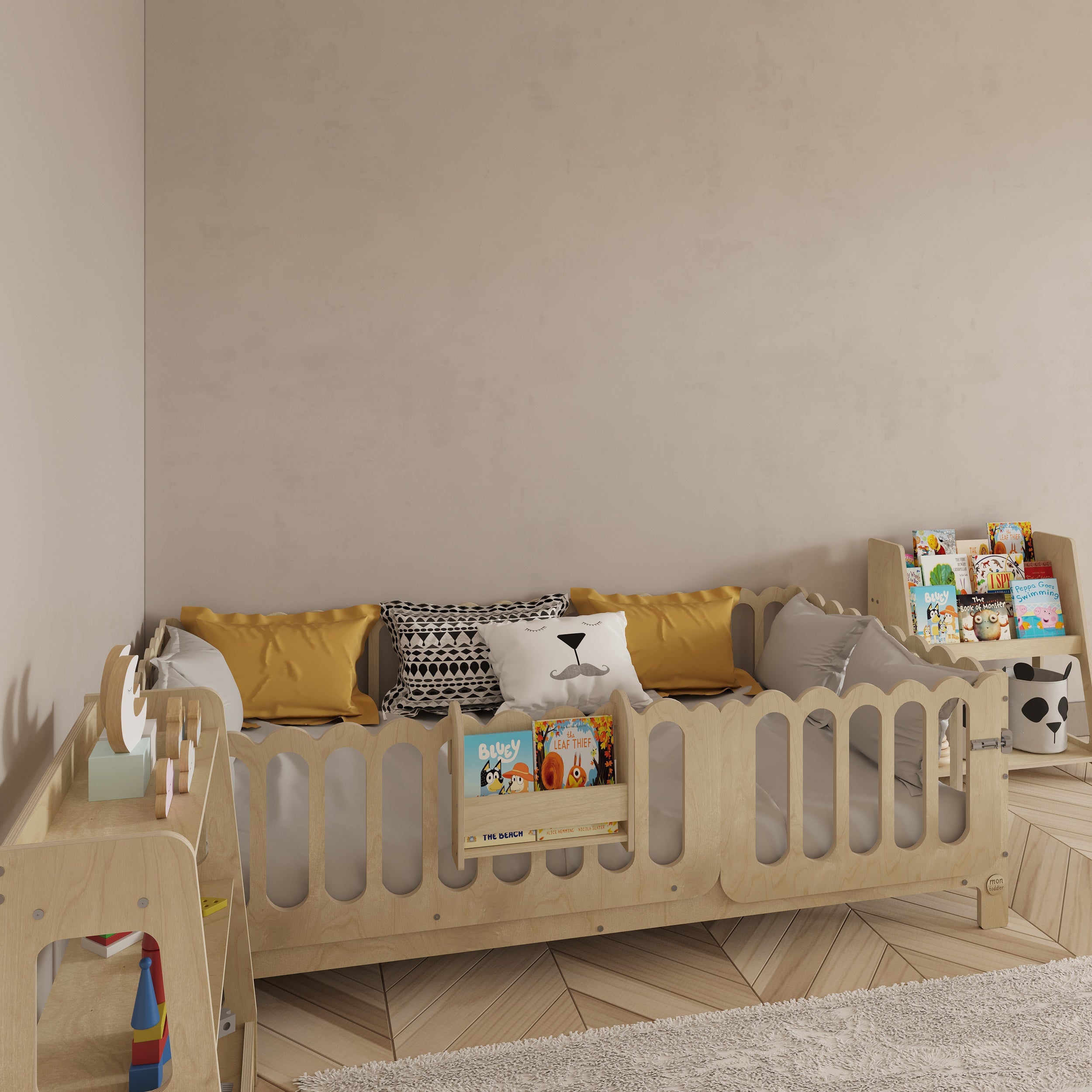 Montessori Bed with Legs - Wave