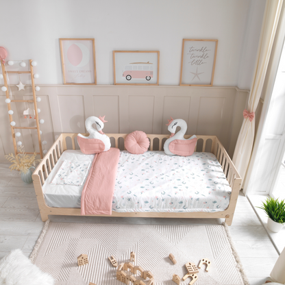 Pink Montessori Bedding Canopy and Sleep Set - Montoddler 