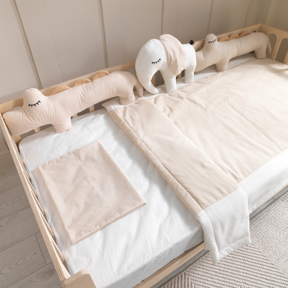 White Montessori Bedding Canopy and Sleep Set - Montoddler 