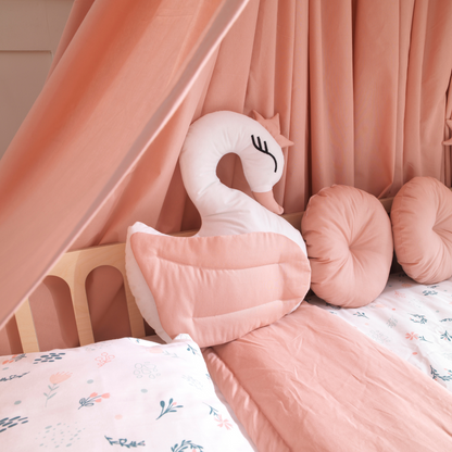 Pink Montessori Bedding Canopy and Sleep Set - Montoddler 