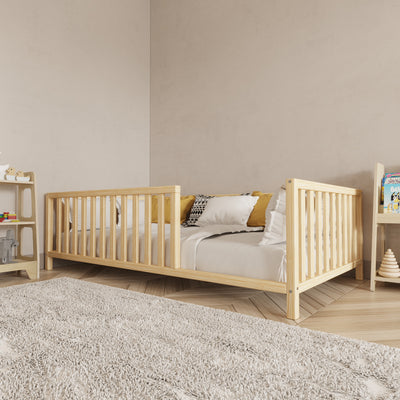 Montessori Bed with Legs Rectangular Rails - Montoddler 