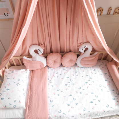 Pink Montessori Bedding Canopy and Sleep Set - Montoddler 