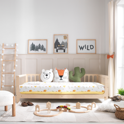 Orange Montessori Bedding Canopy and Sleep Set - Montoddler 