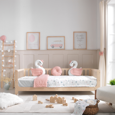 Pink Montessori Bedding Canopy and Sleep Set - Montoddler 
