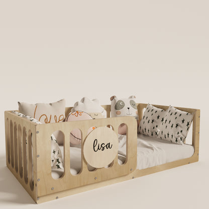 Montessori Floor Crib with Personalization - Montoddler 