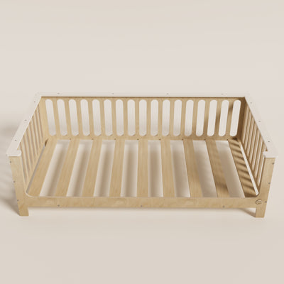 Birch Montessori Bed with Legs and Top Edge