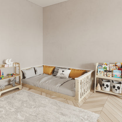 Floor Bed for Toddler With Top Edge