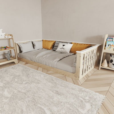 Floor Bed for Toddler With Top Edge