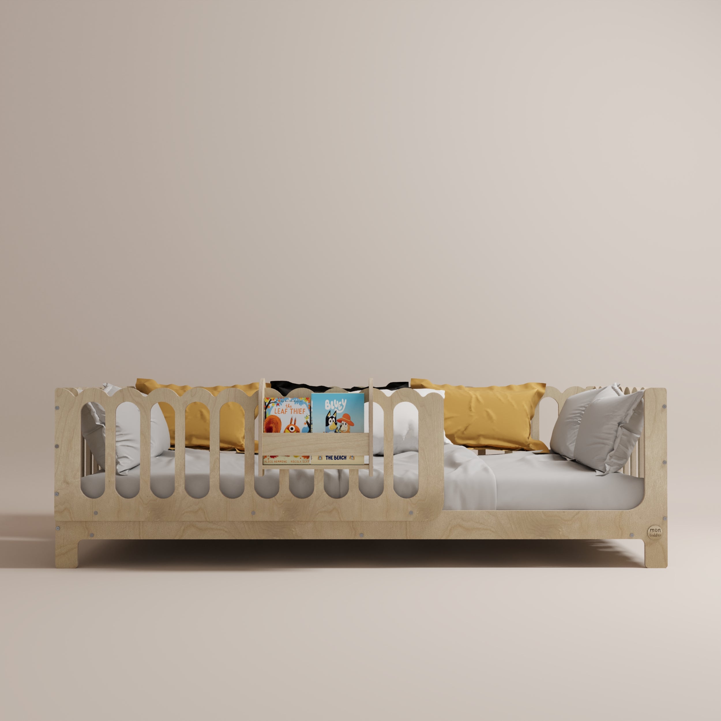 Montessori Bed with Legs and Rails - Wave