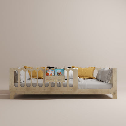 Montessori Bed with Legs and Rails - Wave