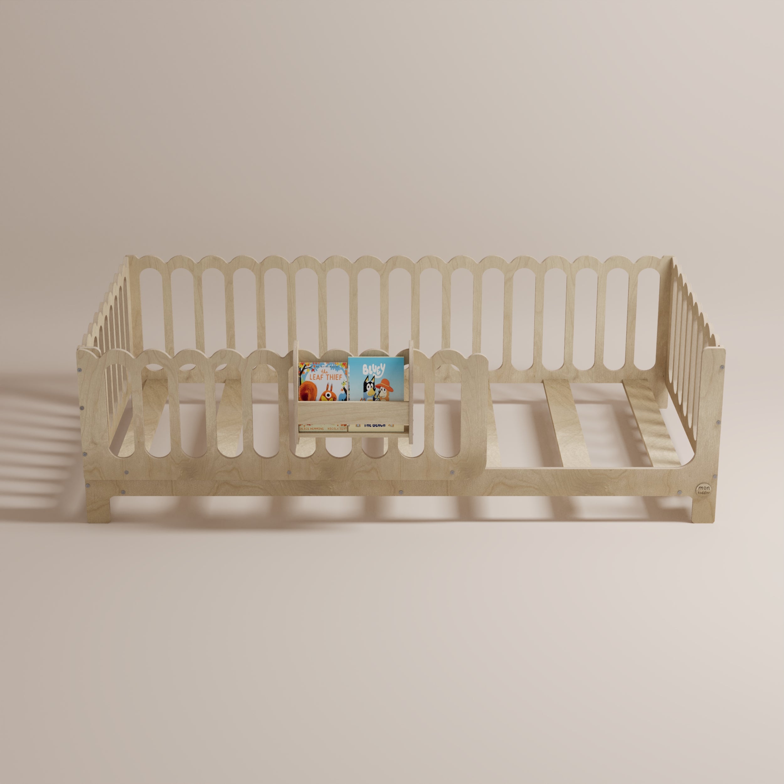 Montessori Bed with Legs and Rails - Wave