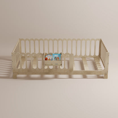 Montessori Bed with Legs and Rails - Wave