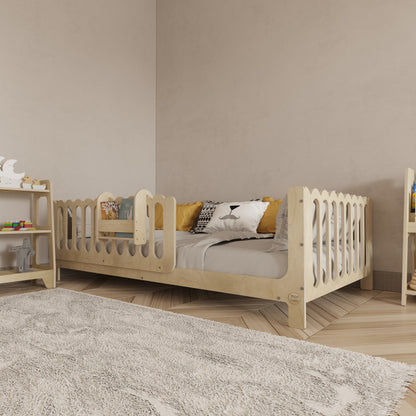 Montessori Bed with Legs and Rails - Wave