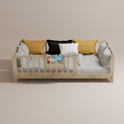 Montessori Bed with Legs and Rails - Wave