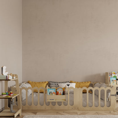 Montessori Floor Bed With Lockable Door - Wave